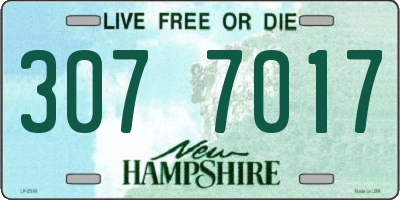 NH license plate 3077017