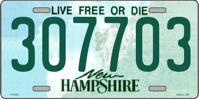 NH license plate 307703