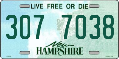 NH license plate 3077038