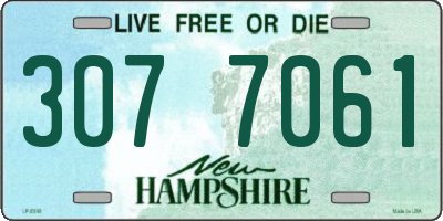 NH license plate 3077061