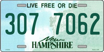 NH license plate 3077062