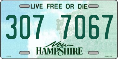 NH license plate 3077067