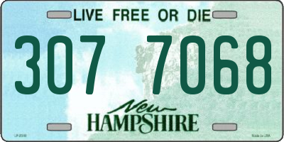 NH license plate 3077068