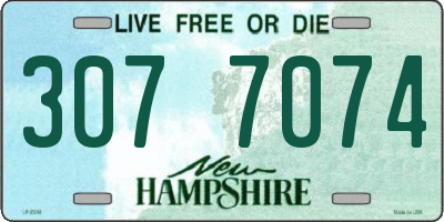 NH license plate 3077074