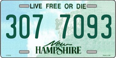 NH license plate 3077093