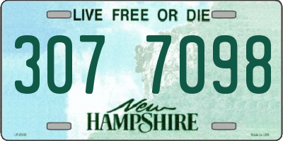 NH license plate 3077098