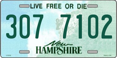 NH license plate 3077102