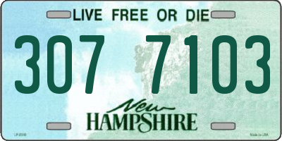 NH license plate 3077103