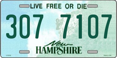 NH license plate 3077107