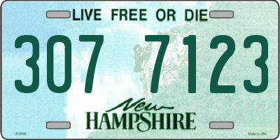 NH license plate 3077123