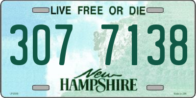 NH license plate 3077138