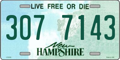 NH license plate 3077143
