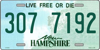 NH license plate 3077192