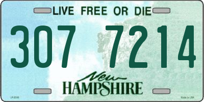 NH license plate 3077214