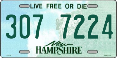 NH license plate 3077224