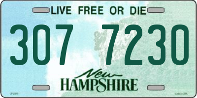 NH license plate 3077230