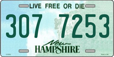 NH license plate 3077253