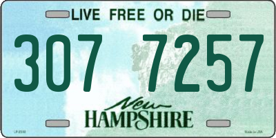 NH license plate 3077257