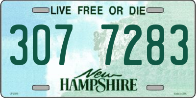 NH license plate 3077283
