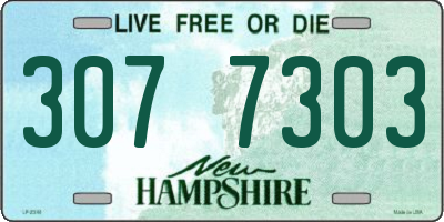 NH license plate 3077303