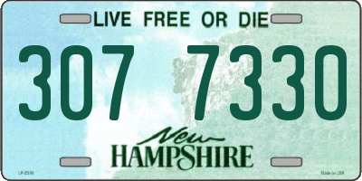 NH license plate 3077330