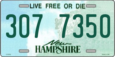NH license plate 3077350