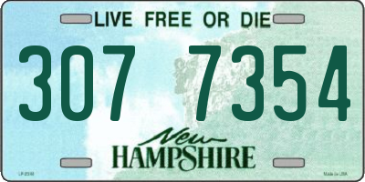NH license plate 3077354