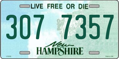 NH license plate 3077357