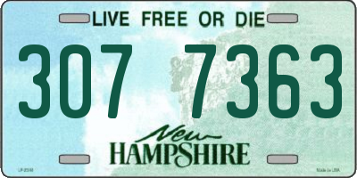 NH license plate 3077363