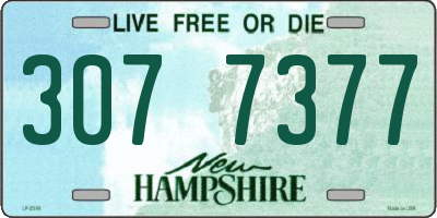 NH license plate 3077377