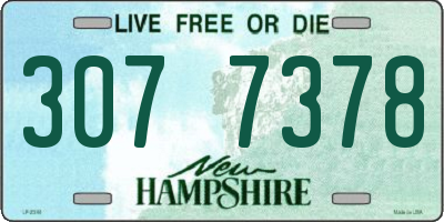NH license plate 3077378