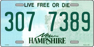 NH license plate 3077389