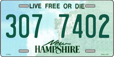 NH license plate 3077402