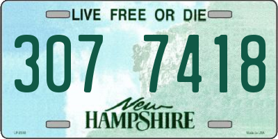 NH license plate 3077418
