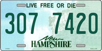 NH license plate 3077420