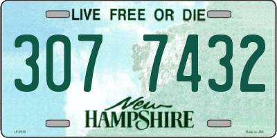 NH license plate 3077432