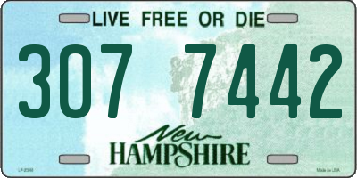 NH license plate 3077442