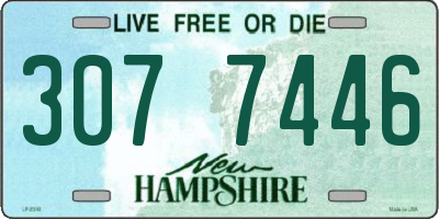 NH license plate 3077446