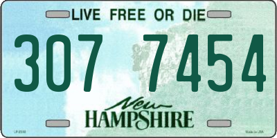 NH license plate 3077454