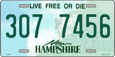 NH license plate 3077456