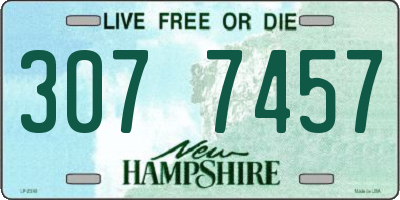 NH license plate 3077457