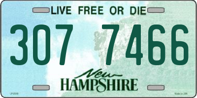 NH license plate 3077466