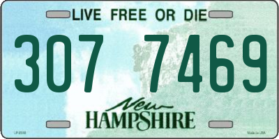 NH license plate 3077469