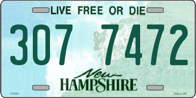 NH license plate 3077472