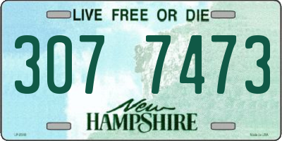 NH license plate 3077473