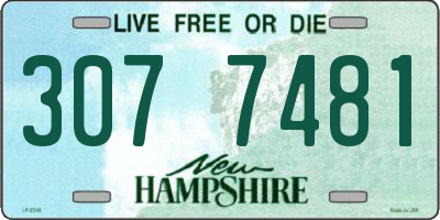 NH license plate 3077481