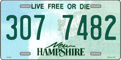 NH license plate 3077482