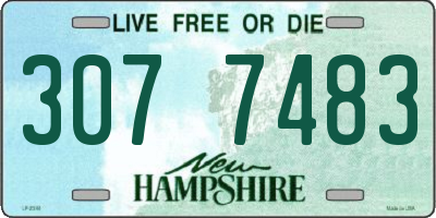 NH license plate 3077483