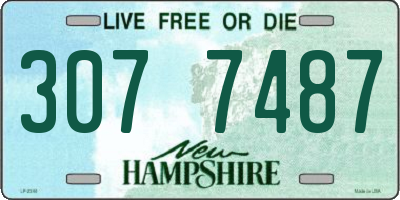 NH license plate 3077487