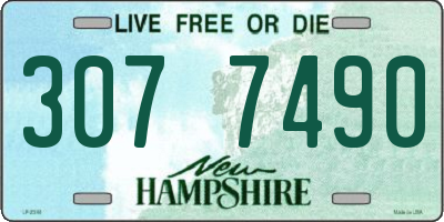 NH license plate 3077490